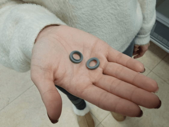 Espaciadores empleados en el instrumento láser basados en nuevos composites ultraestables y mecanizados por EDM. Fuente: CINN